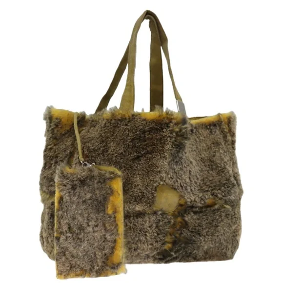 CHANEL Hand Bag Canvas Brown CC Auth bs14058 - Picture 3 of 5